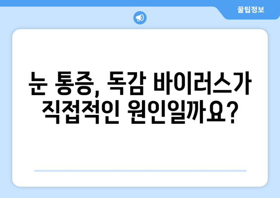 독감 걸렸을 때 눈 통증, 왜 생길까요? | 독감 증상, 눈 통증 원인, 치료법