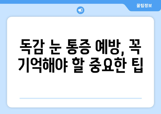 독감 눈 통증, 겪고 계신가요? 증상과 예방법 완벽 가이드 | 독감, 눈 통증, 증상, 예방