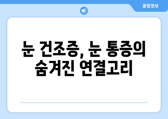 눈 건조증, 눈 통증의 원인일 수 있다는 사실 알고 계신가요? | 눈 건조증, 눈 통증, 원인, 증상, 예방