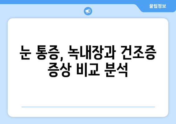 눈 통증, 녹내장 아닐 수도 있어요! 건조증? 꼼꼼히 체크해보세요 | 눈 통증, 안구 건조증, 녹내장, 증상, 진단, 치료