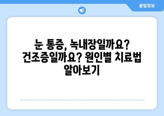 눈 통증, 녹내장 아닐 수도 있어요! 건조증? 꼼꼼히 체크해보세요 | 눈 통증, 안구 건조증, 녹내장, 증상, 진단, 치료