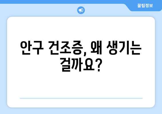 안구 건조증으로 인한 눈 통증, 원인과 관리 방법| 증상 완화를 위한 5가지 팁 | 안구건조증, 눈 통증, 관리법, 증상 완화