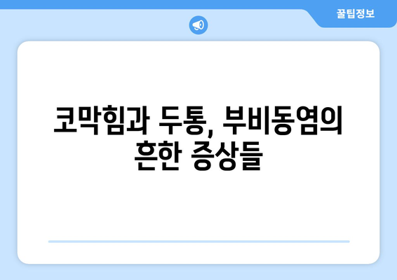 부비동염, 눈 통증 유발하는 이유| 원인과 증상, 해결책 | 부비동염, 눈 통증, 코막힘, 두통