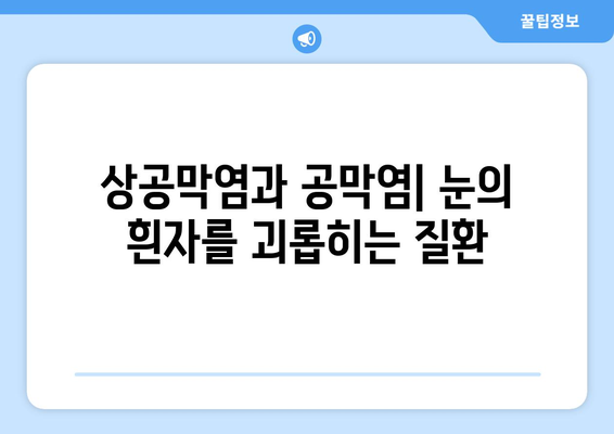 상공막염과 공막염, 한의원 치료로 눈 건강 되찾기 | 원인, 증상, 치료법 상세 가이드