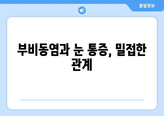 부비동염, 눈 통증의 원인? 눈 안쪽 당김과 시신경 압박의 비밀 | 부비동염 증상, 눈 통증, 시신경 압박, 치료