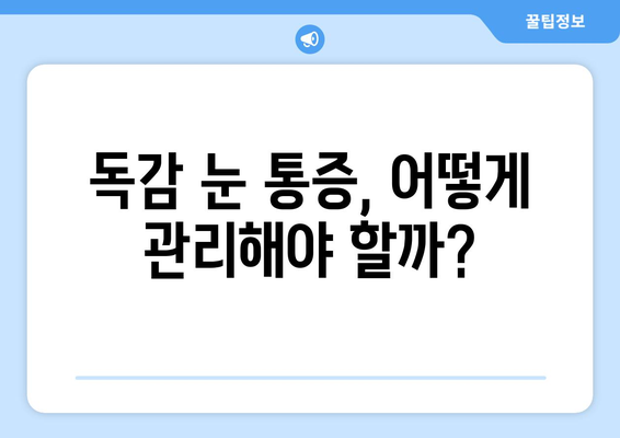 독감으로 인한 눈 통증, 놓치지 말아야 할 증상과 대처법 | 독감, 눈 통증, 증상, 치료, 관리