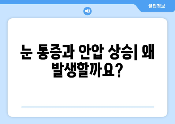 눈 통증과 안압 상승| 원인과 증상, 관리 방법 | 안압, 눈 건강, 녹내장, 시력 저하