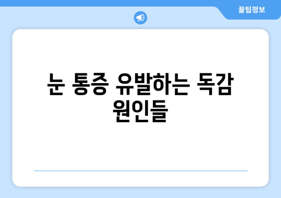 독감 걸렸을 때 눈 통증? 원인과 증상, 해결 방법 알아보기 | 독감, 눈 통증, 증상, 원인, 예방, 치료