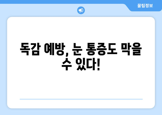 독감으로 인한 눈 통증, 놓치지 말아야 할 증상과 대처법 | 독감, 눈 통증, 증상, 치료, 관리