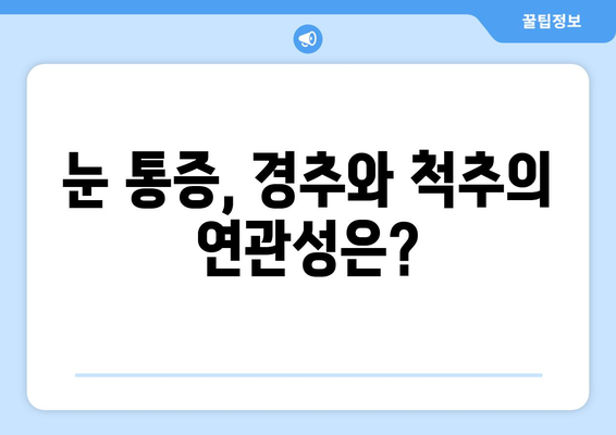 어지러움, 경추성 두통, 눈 통증... 이어지는 원인 찾기 | 경추, 척추, 두통, 눈 통증, 어지러움, 원인 분석