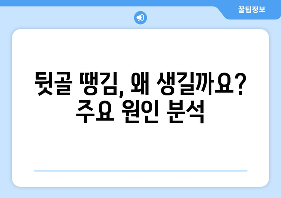 뒷골 땡김, 두통과 눈통증까지? 원인과 해결책 완벽 가이드 | 뒷목 통증, 뒷골 땡김 원인, 두통, 눈통증, 뒷골 땡김 해결