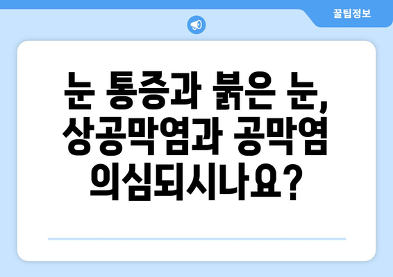 상공막염과 공막염| 원인, 증상, 한의원 치료법 완벽 가이드 | 눈 통증, 붉은 눈, 시력 저하, 한방 치료