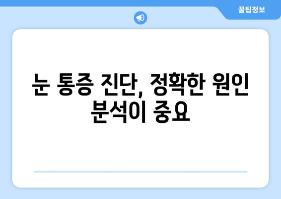 눈 통증, 왜 생길까? 원인과 치료 병원 찾는 방법 | 눈 통증, 안과 진료, 원인 분석, 병원 추천