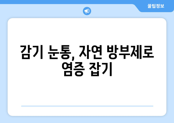 감기 눈통 완화, 자연적인 방부제와 안약으로 해결하기 | 눈 통증, 자연 요법, 안구 건강, 감기 팁