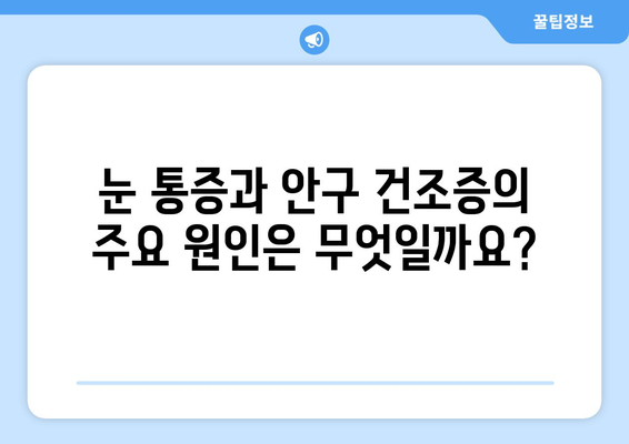 눈 통증과 안구 건조증, 원인과 해결책 찾기 | 눈 건강, 안구 건조증, 통증 완화