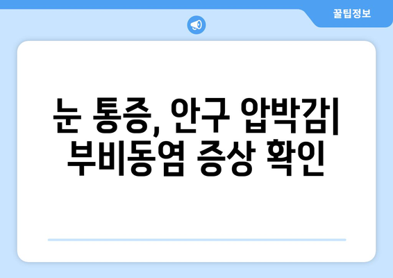 부비동염, 눈 통증과 안구 압박감의 원인과 해결책 | 부비동염 증상, 눈 통증 완화, 안구 압박 완화