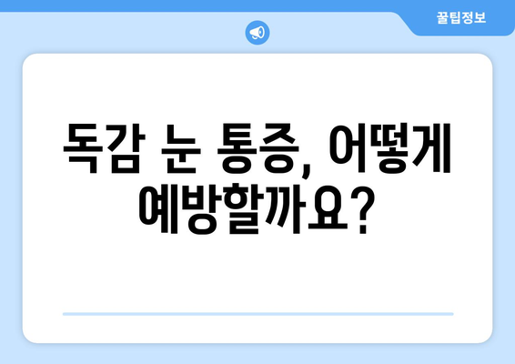 독감으로 인한 눈 통증, 증상과 예방법 완벽 가이드 | 독감, 눈 통증, 증상, 예방