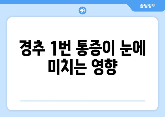 경추 1번 통증과 눈 통증의 연관성| 원인, 증상, 치료 | 두통, 목 통증, 시력 저하