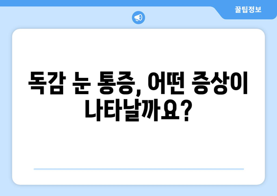 독감으로 인한 눈 통증| 증상, 원인, 예방법 | 독감 눈 통증, 눈 증상, 독감 합병증, 눈 건강 관리