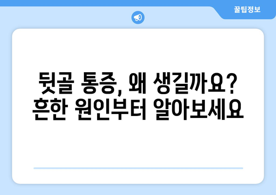 뒷골 통증의 원인| 두통, 눈통증과의 연관성 | 뒷골 통증, 뒷목 통증, 원인 분석, 해소 방법, 연관 질환