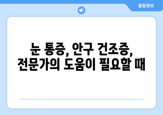 눈 통증, 안구 건조증과의 연관성| 원인과 해결책 | 눈 건강, 안구 증상, 건조증 완화