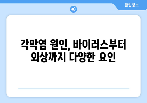 각막염 완벽 가이드| 원인, 증상, 합병증, 치료법까지 | 눈 건강, 안과 질환, 각막염 치료