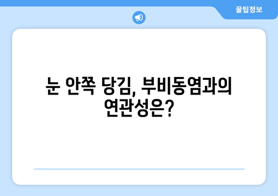 부비동염이 눈 통증을 유발할까요? | 눈 안쪽 당김, 시신경 압박 원인과 해결책