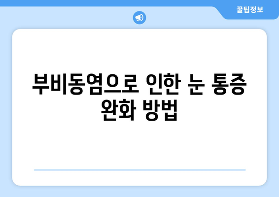 부비동염, 눈 통증과 안구 압박감의 원인과 해결책 | 부비동염 증상, 눈 통증 완화, 안구 압박 완화