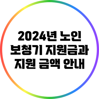 2024년 노인 보청기 지원금과 지원 금액 안내