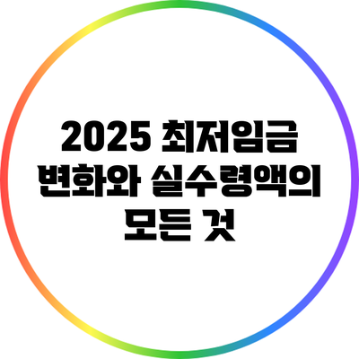 2025 최저임금 변화와 실수령액의 모든 것
