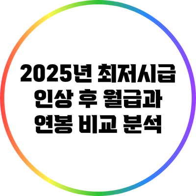 2025년 최저시급 인상 후 월급과 연봉 비교 분석