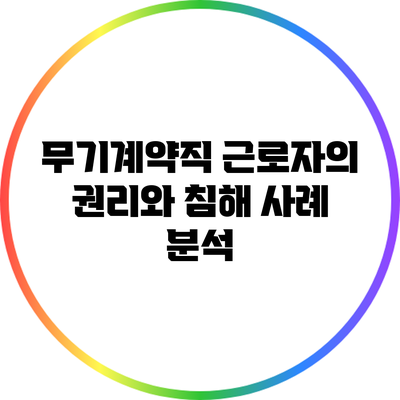 무기계약직 근로자의 권리와 침해 사례 분석