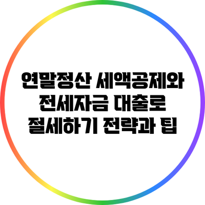 연말정산 세액공제와 전세자금 대출로 절세하기: 전략과 팁