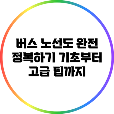버스 노선도 완전 정복하기: 기초부터 고급 팁까지