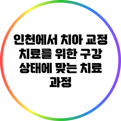 인천에서 치아 교정 치료를 위한 구강 상태에 맞는 치료 과정