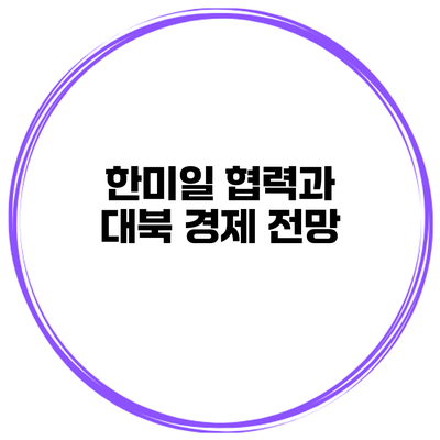 한미일 협력과 대북 경제 전망